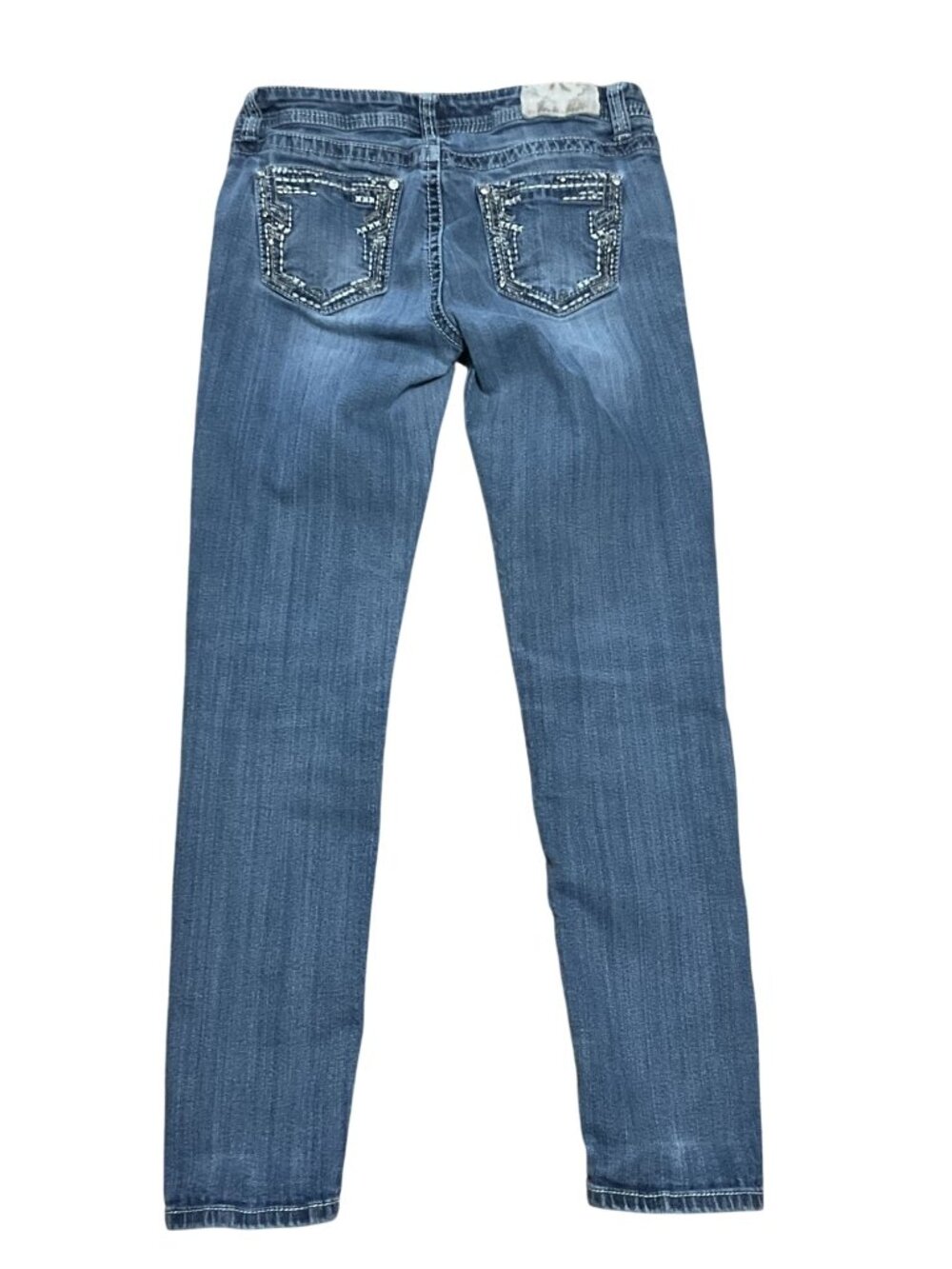 Shyanne Embellished Bling Jeans Sz 30R Embroidered Stretch Straight Leg Womens